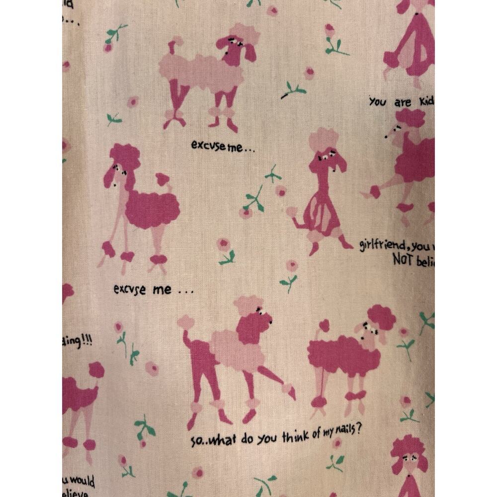 PJ Salvage Pink Poodle Dog Print Pajama Set Small Shorts Button Up Top - Picture 9 of 14